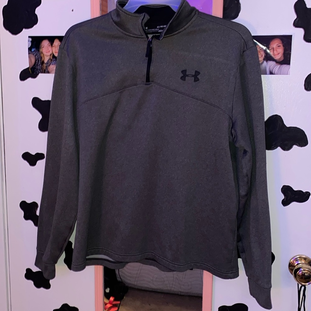Men’s XL grey under armour half zip up